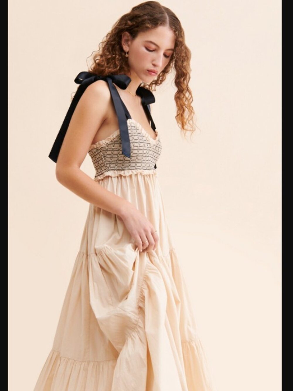 Free People Bluebell Solid Maxi Dress in "Vacation Sand" - Picture 3 of 14